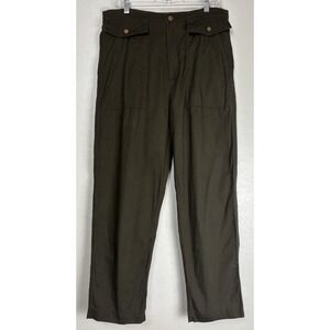 Banana‎ Republic women's green size 14 pants Explore Nouve Snap pockets 1955